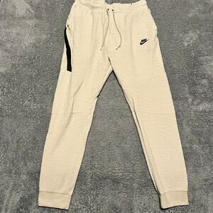 Nike Tech Pack Pants Joggers Mens Large Cuffed Bone Beige 929134-072